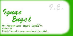 ignac engel business card
